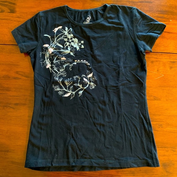 SPORTEK YOGA Fitted T-Shirt, Black, size L - Picture 1 of 4